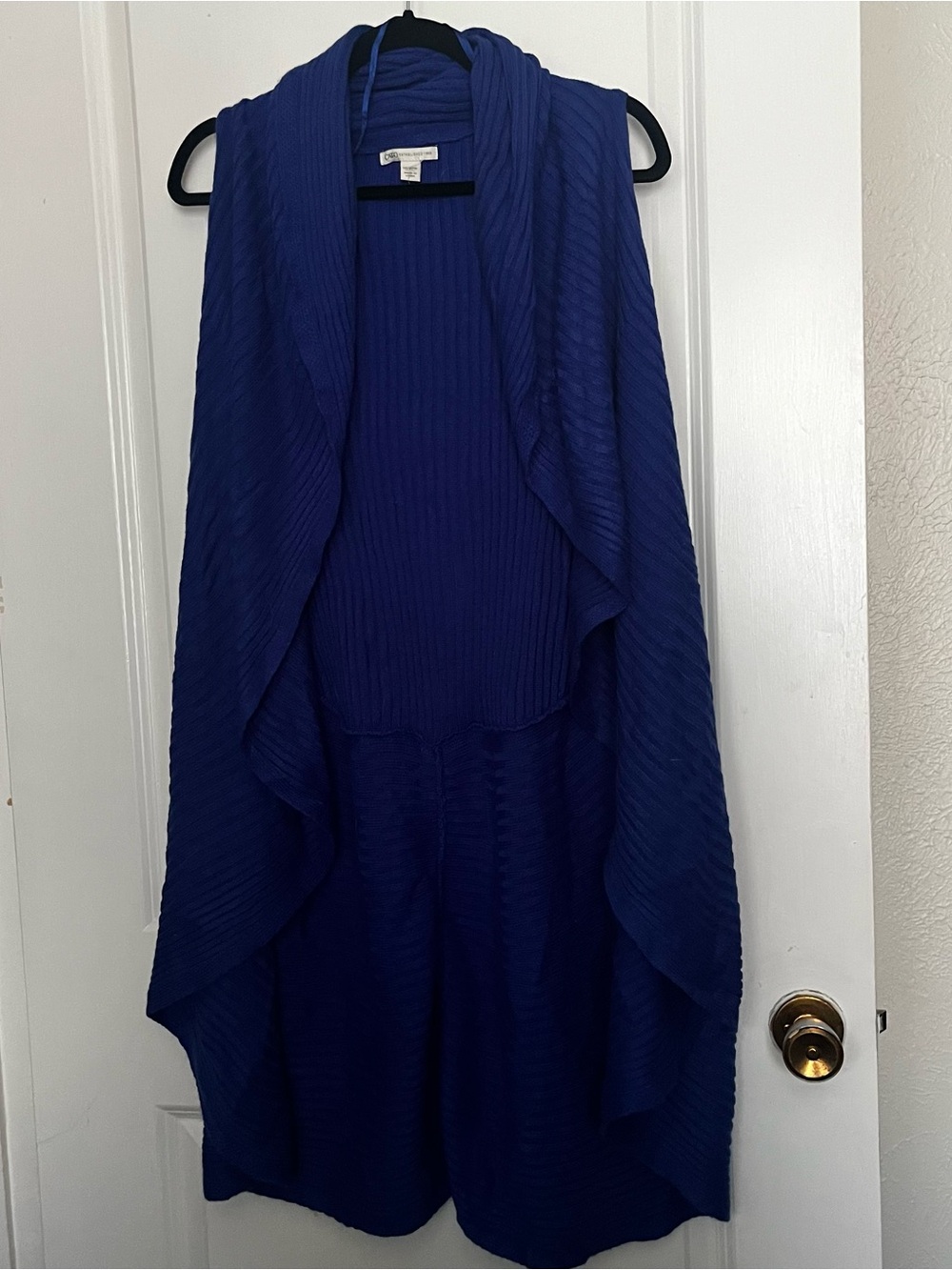 Cato Royal Blue Sleeveless Open-Front Cardigan
